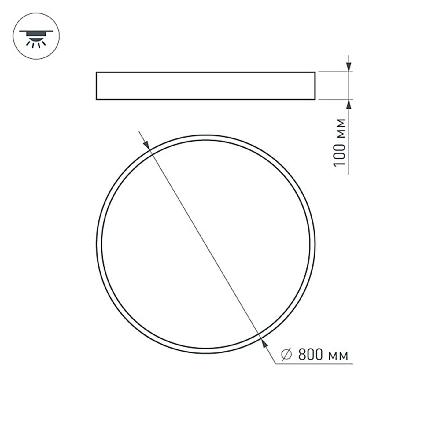 Накладной светильник Arlight SP-TOR-PILL-PRISM-R800