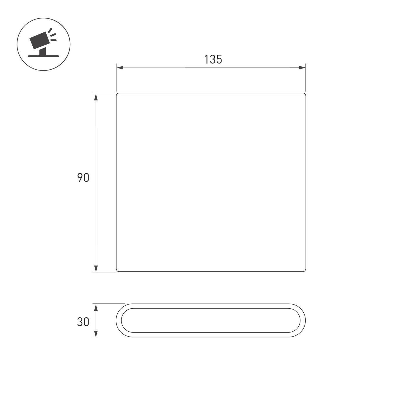 Фасадный светильник Arlight SP-FLAT-2X3W