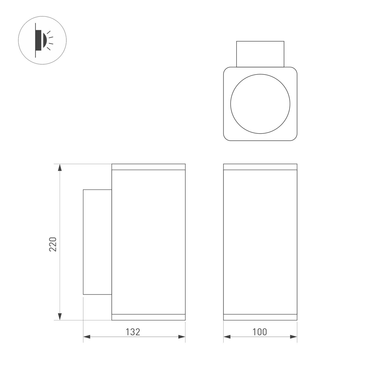 Фасадный светильник Arlight LGD-EVO-WALL-TWIN-2X12W