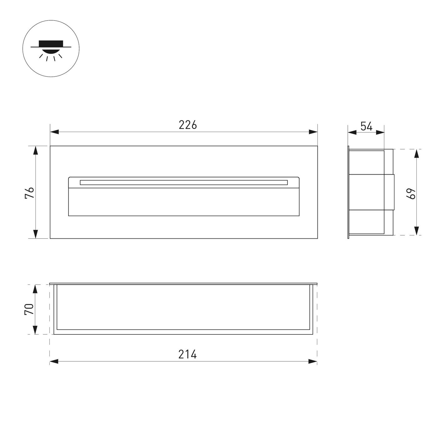 Ландшафтный светильник Arlight LTD-TRAIL-S226X76-8W