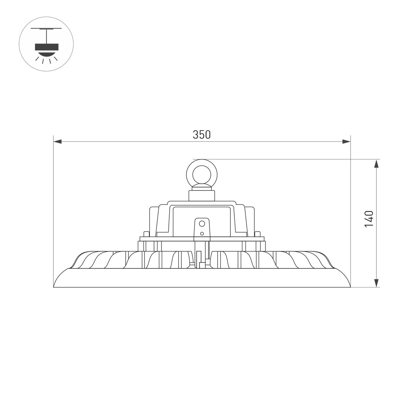 Технический светильник Arlight SP-ARIVA-DIM-R350
