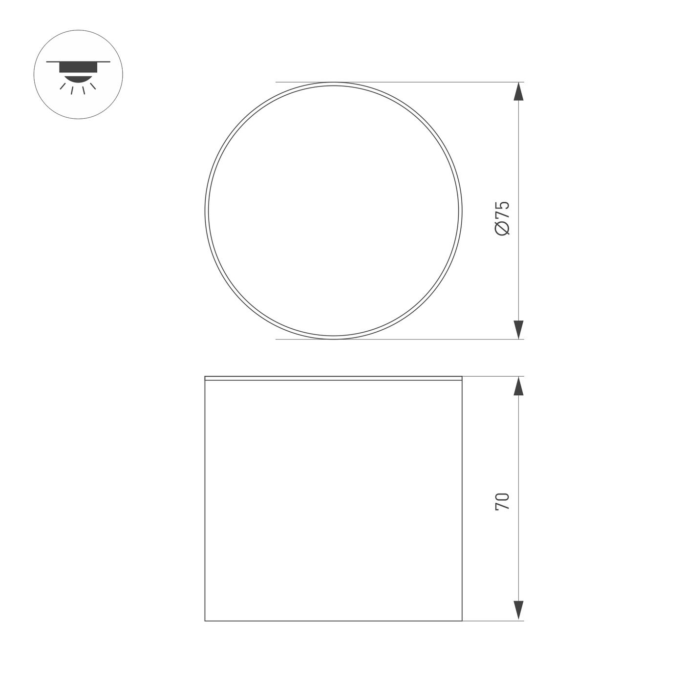 Накладной светильник Arlight SP-CYLINDO-R75