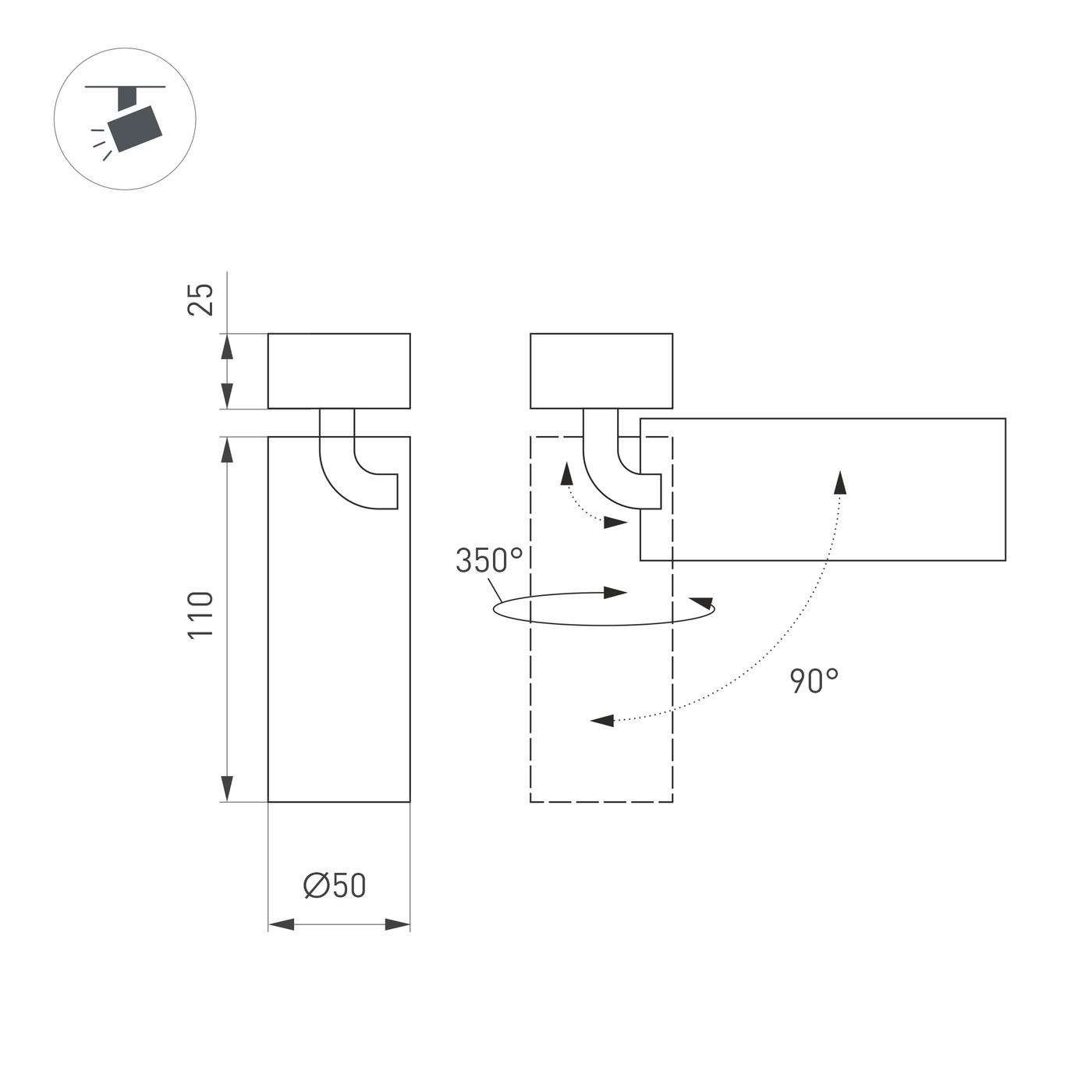 Накладной светильник Arlight SP-GABI-SURFACE-FLAP-R50