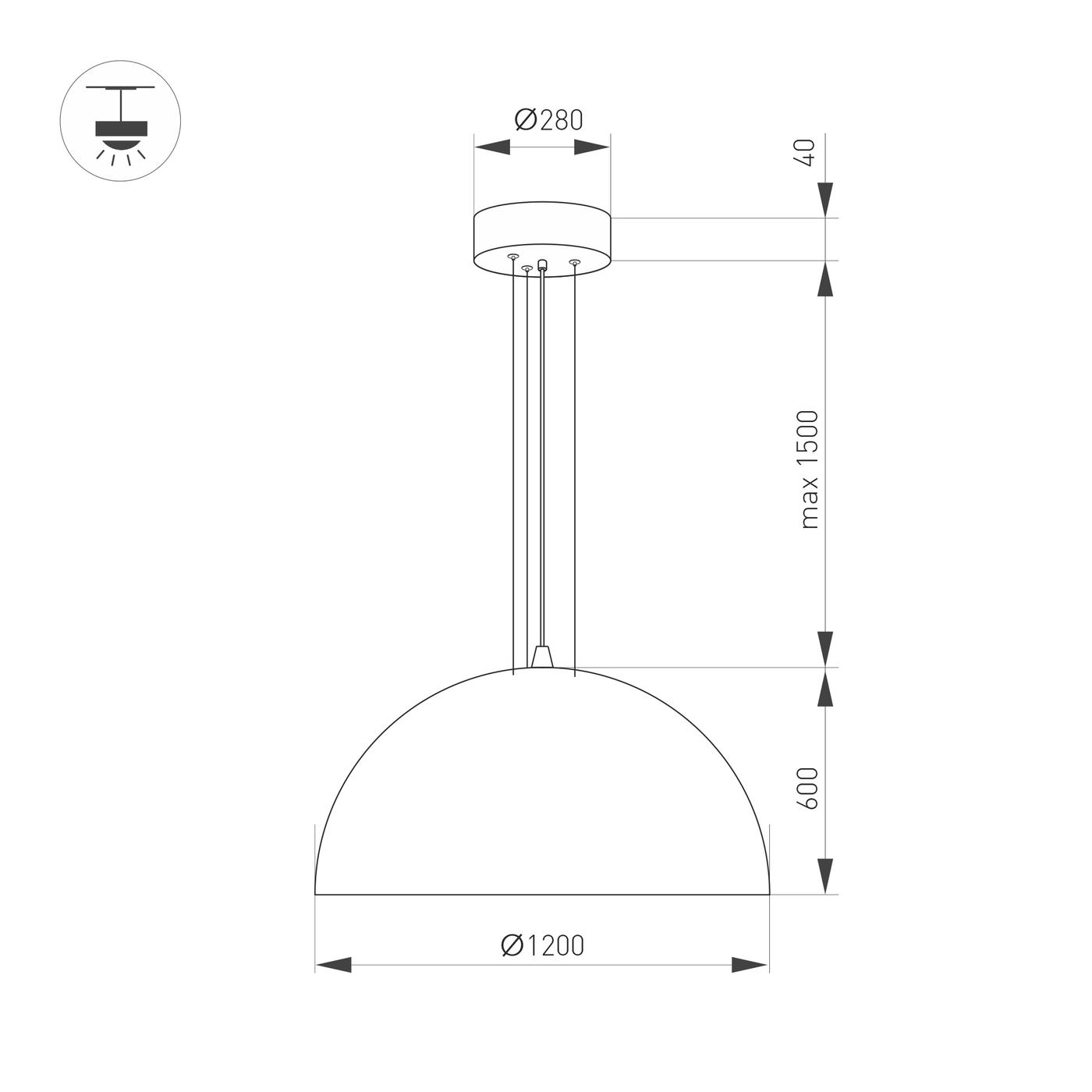 Подвесной светильник Arlight SP-RESTO-HANG-R1200-200W