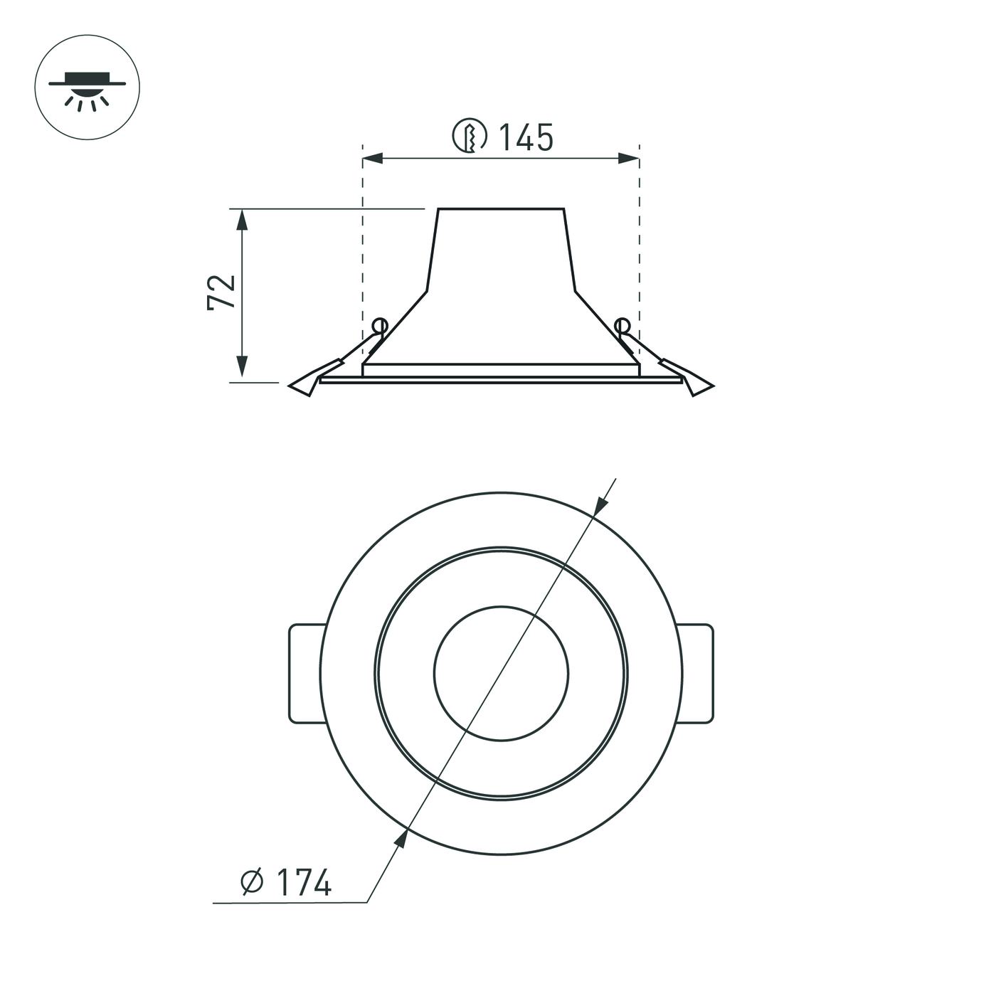 Встраиваемый светильник Arlight IM-STORM-R175-20W